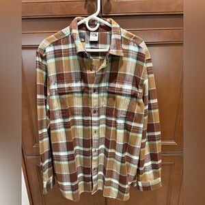 North Face Men's Brown Plaid Flannel / brand new with tags